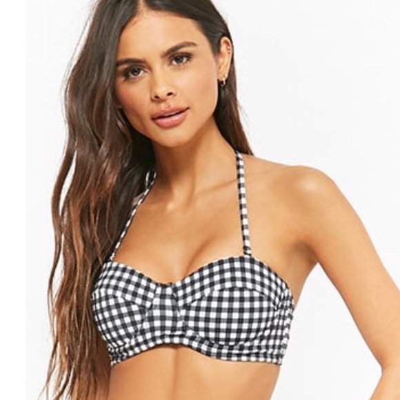 Forever 21 Other - Tee Ink—Gingham Bikini Top, Lightly Padded (SZ 6)